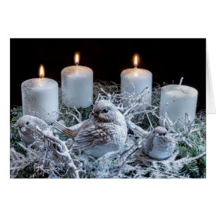 Wreath de advenimiento blanco