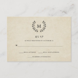 Wreath de estilo francés vintage y Monograma RSVP