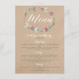 Wreath De Flor Silvestre En El Menú De Bodas De Kr