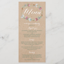 Wreath De Flor Silvestre En El Menú De Bodas De Kr