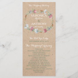 Wreath De Flor Silvestre En El Programa De Boda De