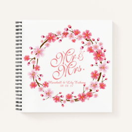 Wreath de flores de cerezo personalizadas | Libro 