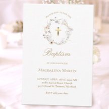 wreath de flores silvestres | Invitación al bautis