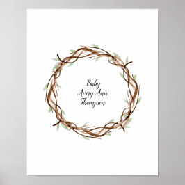 Wreath de impresión de dedo personalizado, alterna