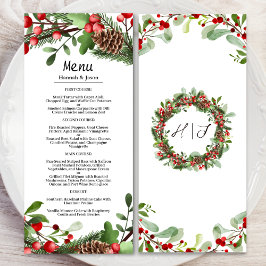 Wreath de invierno de Berries rojas | Menú Boda Na