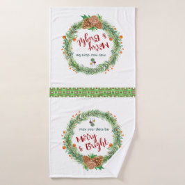 Wreath de Navidades merry y brillantes