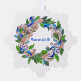 Wreath de tarjeta de ornamento de papel