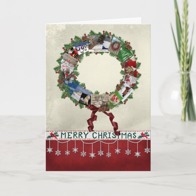 Wreath de tarjetas de navidades (Anverso)