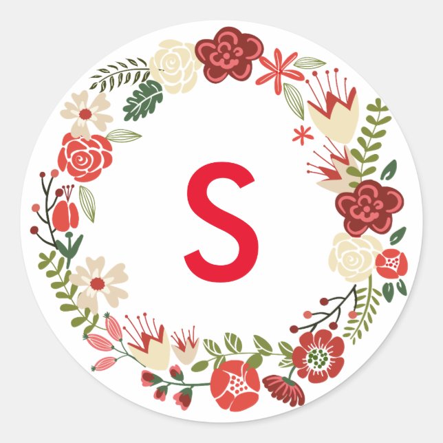 Wreath de vacaciones | Pegatinas de vacaciones (Anverso)