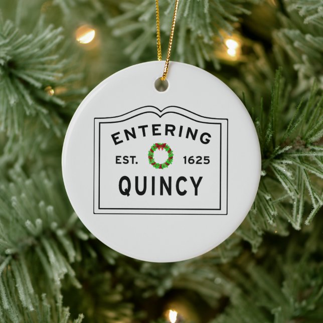 Wreath de vacaciones, Quincy, MAMÁES Ornamento cer (Árbol)