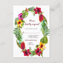 Wreath floral tropical hawaiana radiante RSVP