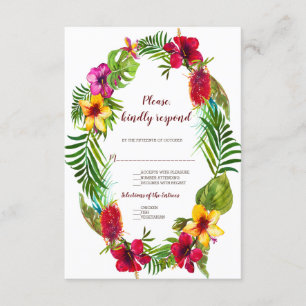 Wreath floral tropical hawaiana radiante RSVP