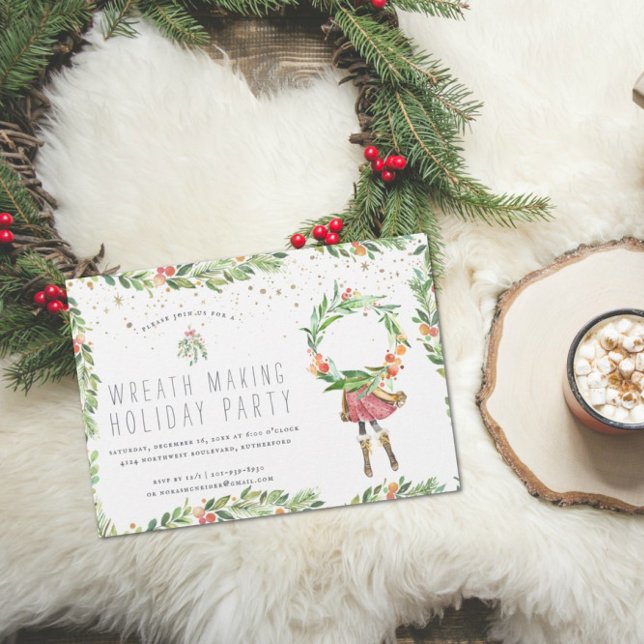 Wreath Making | Invitación para fiestas de vacacio (Subido por el creador)