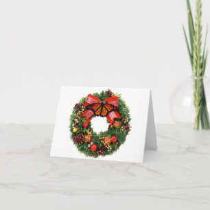 Wreath monarca de la tarjeta de Navidades