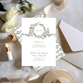 Wreath Monogram Sage Green Elegant Recepción