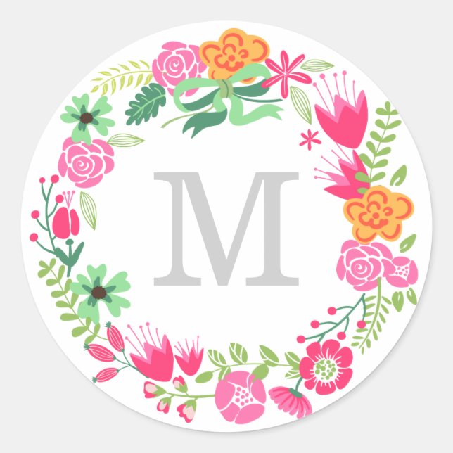 Wreath monograma | SELLO PARA SOBRES (Anverso)