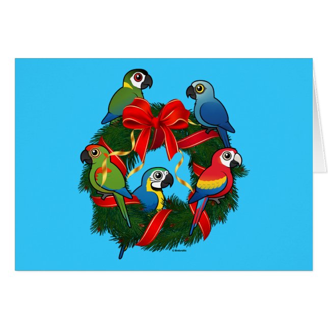 Wreath, Navidades de Birdorable Macaws (Anverso (Horizontal))