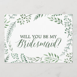 Wreath Rústica Verde Serás Mi Tarjeta Para La Novi