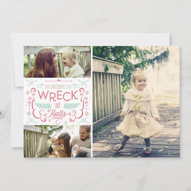 Wreck the Halls - Graciosas tarjetas de Navidades  (Anverso)