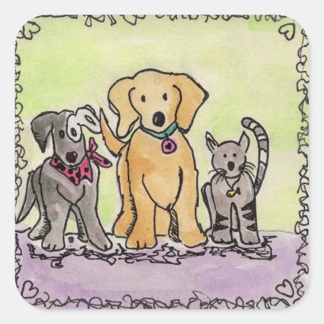 Wren, Robby y Jay Pegatina (Anverso)