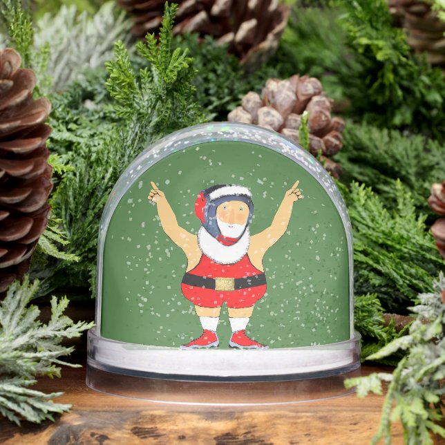 Wrestling Wrestler Holiday Gift Snow Globe (Invierno)