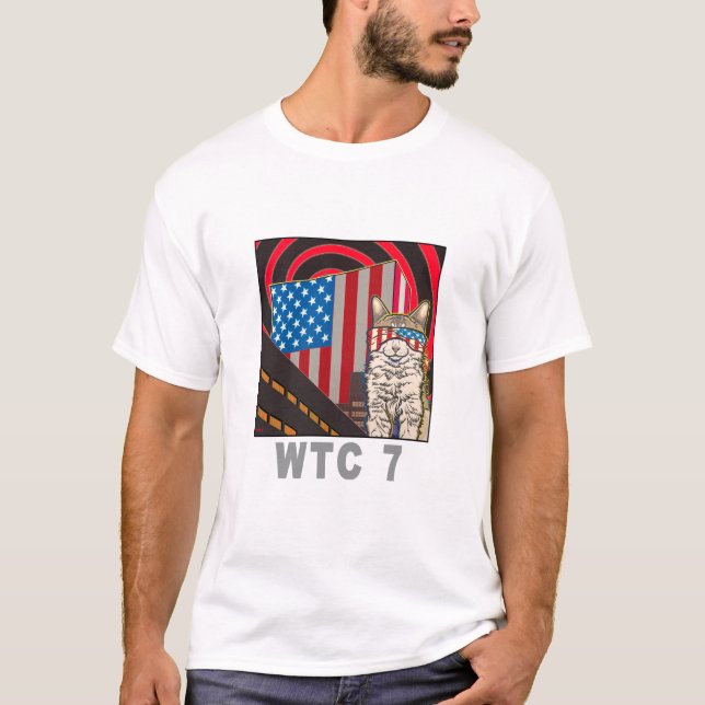 "WTC 7" camiseta blanca orgánica (Anverso)