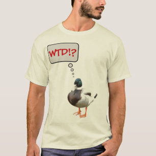 WTD divertido qué la camiseta del pato