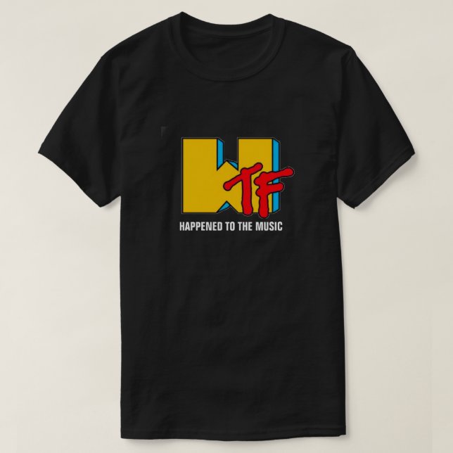 WTF pasó con la camiseta musical (Diseño del anverso)
