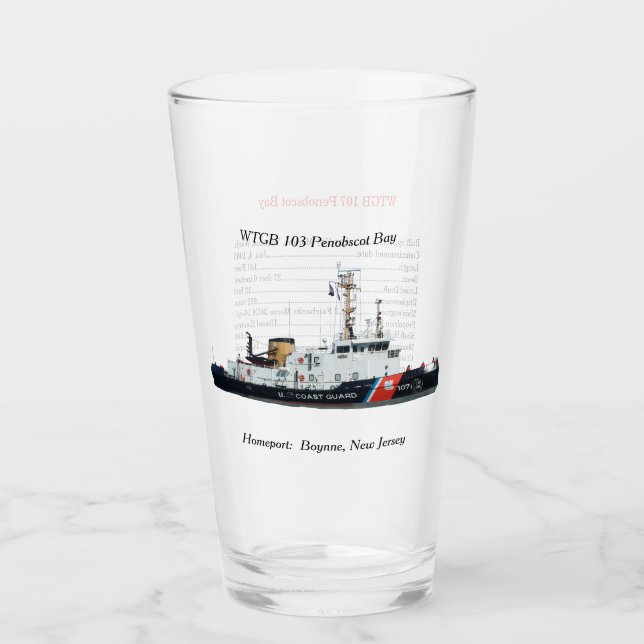 WTGB 107 Vidrio informativo de Penobscot Bay (Anverso)