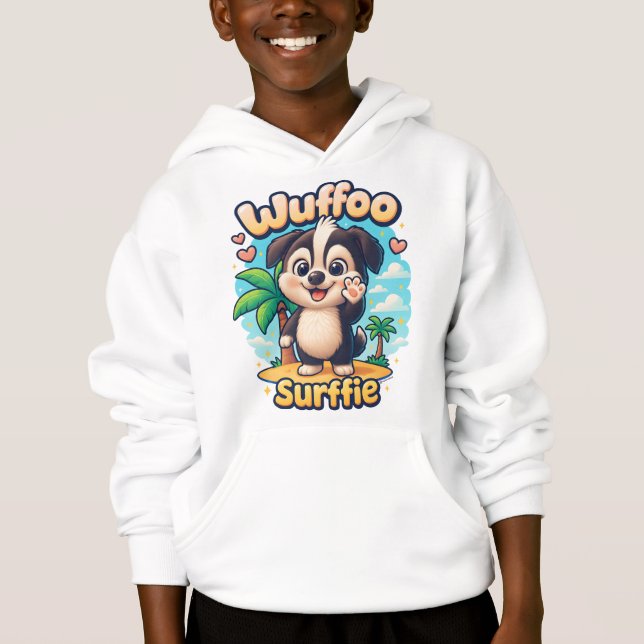 Wuffoo Surffie Cute Kawaii Puppy Tropical Island (Anverso)