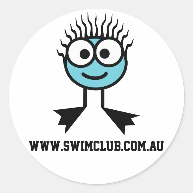 www.swimclub.com.au - Pegatinas de BlueCharacter (Anverso)