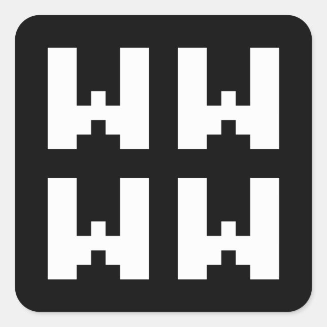 WWWW | LOL Pegatina de Plaza de jerga de Internet  (Anverso)