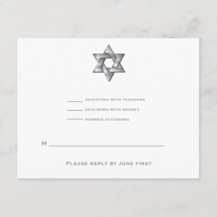 Wyatt Bar Mitzvah Invitación Estrella Judía RSVP