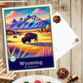 Wyoming | Postal con cubierta de estilo anime