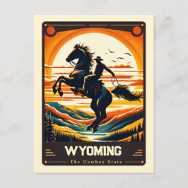 Wyoming | Postal de cosecha de espíritus patriótic