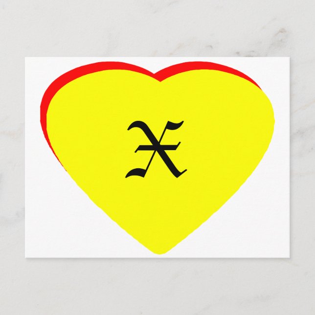 "X" Corazón Boda Roja Amarilla Invitación al MUSEO (Anverso)