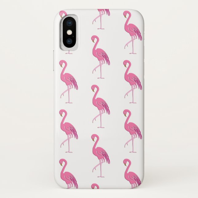 X Funda para iPhone Case-Mate de flamenco rosa bonit (Reverso)