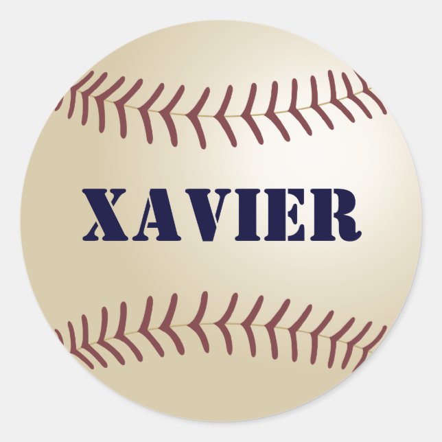 Xavier Pegatina de Béisbol / Sello (Anverso)