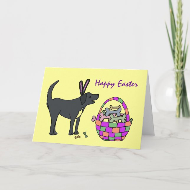 XB: tarjeta de perro de Pascua feliz (Anverso)