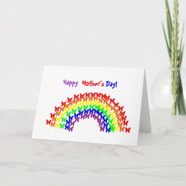 XC - ¡Feliz, Día de la Madre! Tarjeta arco iris (Anverso)