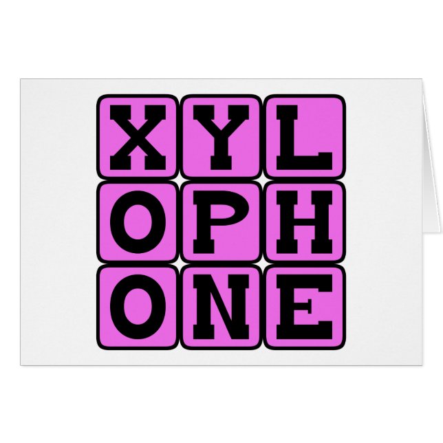 Xilófono, instrumento musical (Anverso (Horizontal))