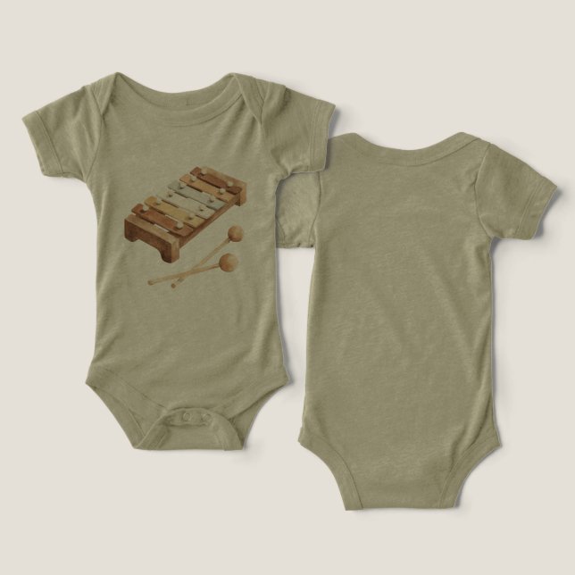 Xilófono Marrón Beige Blanco (Diseño Anverso y Reverso)