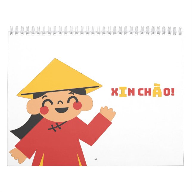 ¡XIN CHÀO! Calendario de Vietnam (Tapa)