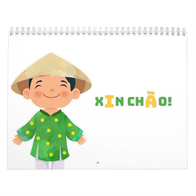 ¡XIN CHÀO! Calendario de Vietnam (Tapa)