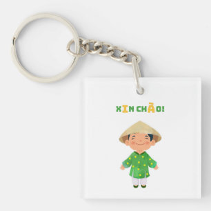 "Xin Chào" vietnamita. Llavero