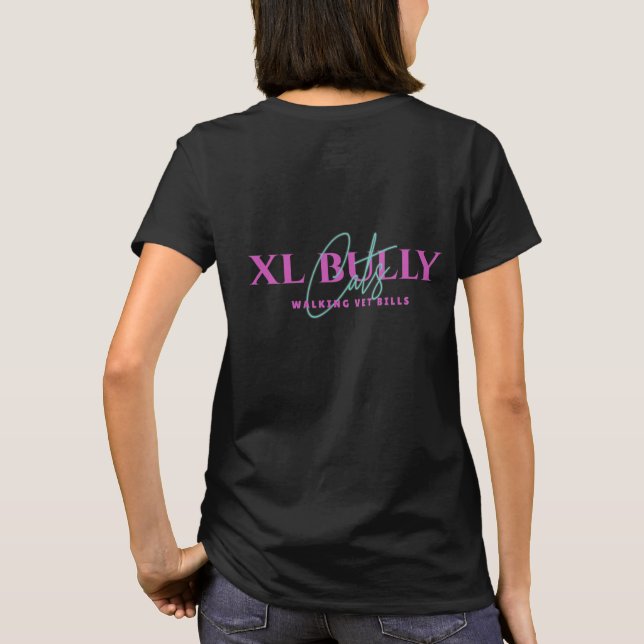 Xl Bully Cat para mujeres Camiseta divertida (Reverso)