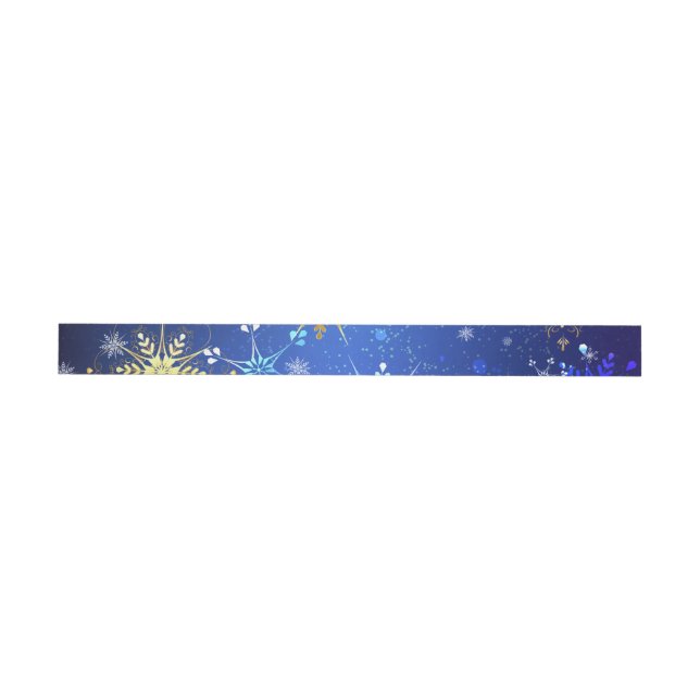XMAS Blue Background with Golden Snowflakes (Individual)
