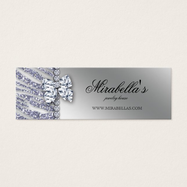 Xmas Jewelry Zebra Price Etiqueta Silver Sparkle (Frente)