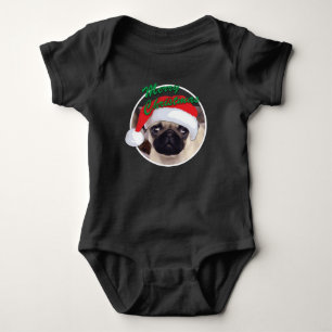 Xmas Pug - Baby Jersey Bodysuit