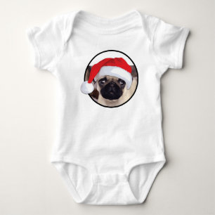 Xmas Pug - Baby Jersey Bodysuit
